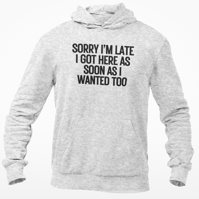 Sorry I'm Late I Came As Soon As I Wanted Too