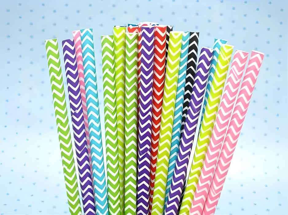 Pride Paper Party Straws
