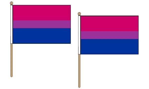 Bisexual Hand Flags ( pack of 2 )