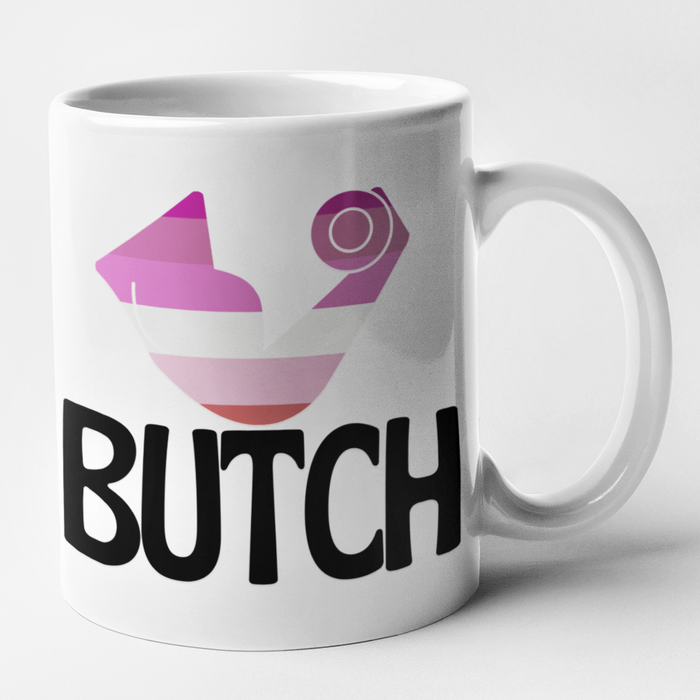 Butch & Lipstick Lesbian Couple Mug Set