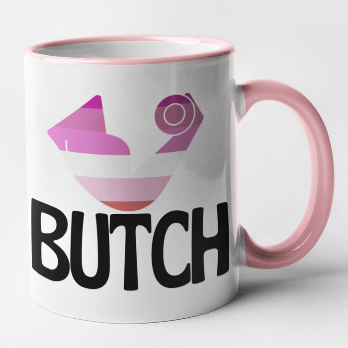 Butch & Lipstick Lesbian Couple Mug Set