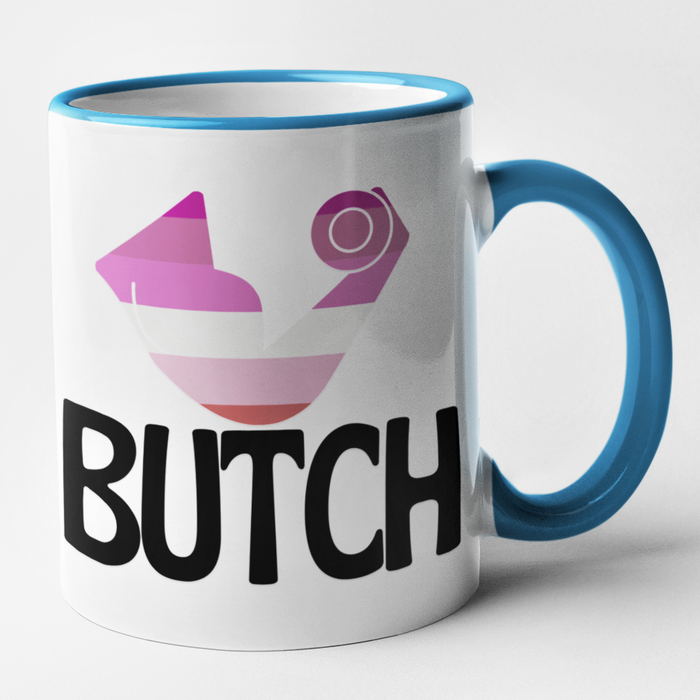 Butch & Lipstick Lesbian Couple Mug Set