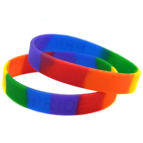 Silicone Gay Pride Bracelet