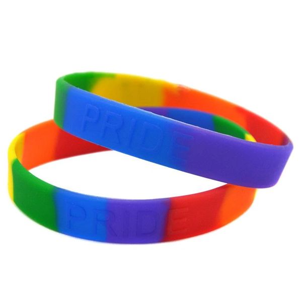 Silicone Gay Pride Bracelet